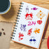 46 Coffee Stencils + 2 Steel Mesh Powder Shaker, Magnoloran Valentine's Day Stencils for Cookies, Baking Painting Mold