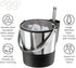 Oggi Insulated Ice Bucket, 4 Quart / 3.8 L, Black Stainless Steel