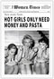 Generic Vintage Women Times Newspaper Canvas Wall Art Black and White Aesthetic Poster