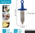 PELEG DESIGN Gratiator Small Cheese Grater Stainless Steel Sword-Shaped Utensil with Royal Blue Handle