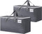BlissTotes Large Moving Boxes with Zippers & Handles, Heavy Duty Totes for Storage Bags, 76L, 2 Pack