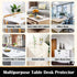 Leoewo 19x39 Rectangle Clear PVC Table Pad Crystal Plastic Desk Protector for Wood Furniture Marble Tabe Waterproof