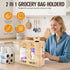 CMXZSAM 2 1 in Trash Bag Dispenser and Grocery Bag Holder, Large Wooden Plastic Bag Holder, Wall Mount Trash Bags