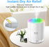 Besky Mini Portable Cool Mist Humidifier, 2 Modes with 7 Color Light for Baby Bedroom