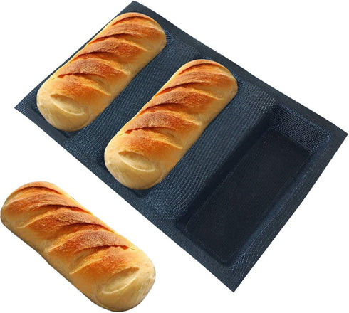 Mesh Silicone Bread Forms, Square Shape Non Stick Bakery Tray for Crusty Bread Bakeware for Small Toaster Oven