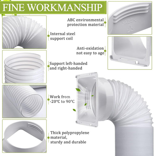 Outus 5.9'' Diameter 80'' Long Portable Air Conditioner Hose - Exhaust Hose Tube Adapter for Air Conditioning Parts