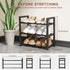 3-Tier Closet Expandable Shoe Rack, Adjustable Shoe Shelf Storage Organizer Heavy Duty Metal Free Standing Shoe Rack
