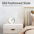 Analog Alarm Clock, 4 inch Super Silent Non-Ticking Clock with Night Light, Battery Operated, Cream Decor for Bedroom