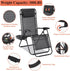 Zero Gravity Chair Folding Lounge Chair Lawn Chair Adjustable Camping Reclining Chair with Pillow and Cup Holder Trays