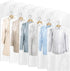 50 Pack Plastic Dry Cleaning Bags, 60x120 cm Clear Dust-proof Garment Bags for Dry Cleaner and Storage