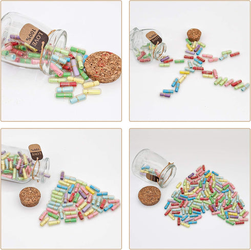 Capsule Letters Message in a Bottle - 45pcs Mixed Color Love Letter Gifts for Couples, Boyfriend Girlfriend Valentine's
