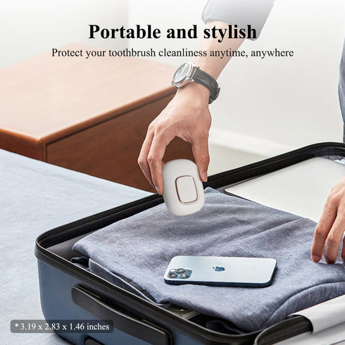 Upgraded UV Toothbrush Cover with Fan,Rechargeable Travel Toothbrush Case with Magnetic Holder&Wall Mount for Houshold