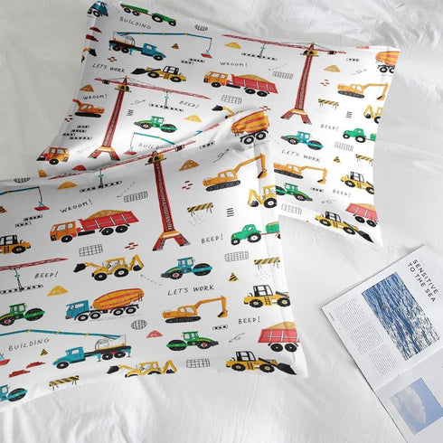 Set Sets 1 1 Construction Vehicle Car Comforter for Boys Kids Toddlers Teens Adults Twin, City Truck Bedding Water