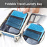 Durable Laundry Bag Backpack for College Dorm, Portable Hamper Bag with Shoulder Straps and Mesh Pockets (Blue)