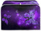 Purple Butterfly Print Toaster Cover 2 Slice Wide Slot, Lightweight Dust Protection Washable Appliance Bag