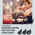 3 Pieces Silicone Stainless Steel Turner Spatula Set, Flexible Wok Spatula, Slotted Spoon for Nonstick Cooking