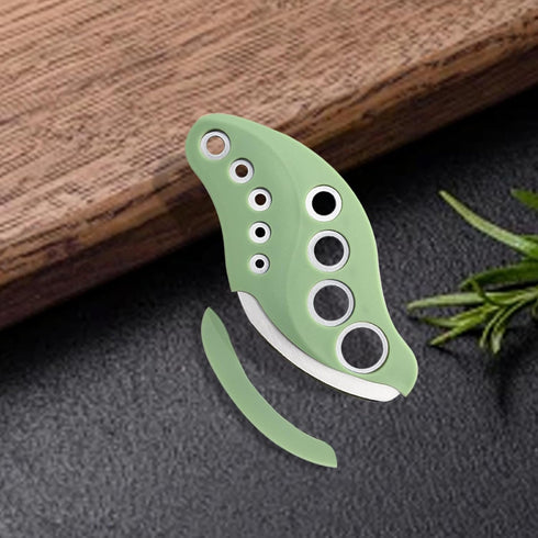 Generic 9 Herb Stripper Tool Holes with Herb Cutter, Herb Stripper Cutter Tool, Stainless Steel Kitchen Herbs Leaf