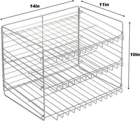 Iron Wire Stackable Chrome Can Rack Organizer