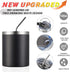 MEWAY 12 oz Lowball Tumbler, Stainless Steel Double Wall Vacuum Insulated Mug with Straw and Lid, Black