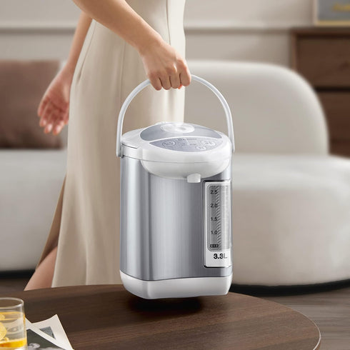 3.3L (111 Oz), CUCKOO Electric Hot Water Urn Pot Dispenser Safety Lock, Rotating Base, Instant Auto Boiler and Warmer