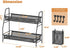 VITVITI 2-Tier Black Bathroom Counter Organizer, Metal Wire Mesh Storage with Basket Hooks, Vanity Tray Shelf