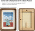 4x6 3x5 4 6 FLECHAZO Picture Frame Wood with Mat, Natural Solid Walnut Wooden by Photo Frames for Tabletop or Wall