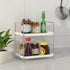 FSyueyun 2-Tier Bathroom Counter Organizer, Tool-Free Installation Vanity Makeup Tray and Skincare Shelf, Silver