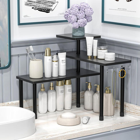 Countertop 3 Counter, JayRex Corner Shelf, Tier Shelf Moveable Organizer for Bathroom Make Up, Dresser Table, Desktop