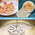 DOERDO Wooden Handle Frying Mold, 1PCS Rosette Waffle Molds for Homemade Frying, Kitchen Gadgets, Silver