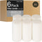 HomeLights Pillar Candles - 2.7x6 inch | 60 Hours Burning, 6 Count - White Unscented Smokeless Candles for Events