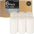 HomeLights Pillar Candles - 2.7x6 inch | 60 Hours Burning, 6 Count - White Unscented Smokeless Candles for Events