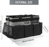 Wearable Cleaning Caddy Bag, Organizer with Handle & Shoulder Straps for Housekeepers, 4 Foldable Dividers (Grey)