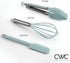 COOK WITH COLOR Silicone Cooking Utensils, 3 Pc Kitchen Utensil Set, Easy to Clean for Nonstick Cookware, Kitchen