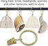 40 Pack Curtain Rings with Clips - Drapery Rings 1.26 in Interior Diameter, Fits 1 in Curtain Rod