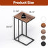 WLIVE C Shaped End Table, Small Side Tables for Sofa and Bed, Couch Table That Slides Under for Living Room, Bedroom