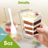 20 Pack 5 Oz TLAZZ Plastic Dessert Cups with Lids and Spoons, Yogurt Parfait Appetizer Cups for Party, Clear Mini