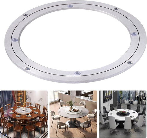 Aluminum Alloy 10" Heavy Duty Turntable Bearing, Lazy Susan Rotating Plate for Dining Table and Displays