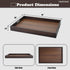 YACEYACE 15"x10"x1.5" Wood Serving Tray Decor, Medium Serving Tray for Party, Ottoman, Coffe Table, Bar, Breakfast