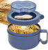 Unbreakable Microwave Soup Mugs with Lids and Handles, BPA Free Ramen Bowl for Soup, Instant Noodles, Salad (Sapphire