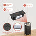 5-Drawer Dresser with Charging Station & Voice Control LED Light, Modern Bedside Table with USB/Type-C Ports