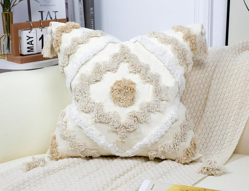 NUYECY Decorative Farmhouse Throw Pillow Covers 22 x 22,Modern Neutral Couch Pillow