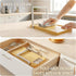 CAROCUT 6.3, Adjustable Bread Slicer, Foldable Wood & Stainless Steel Guide for Homemade Sourdough, Sandwich & Artisan