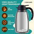 Thermal Coffee Carafe 68oz / 2L, Insulated Stainless Steel Dispenser for Hot Beverages, Ideal for Parties