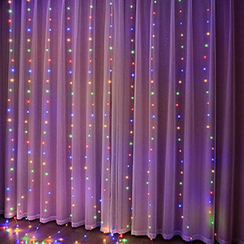 300 8 9.8x9.8Ft LED Curtain String Lights, Fairy Lights with Light Modes, Remote USB Plug Fairy String Lights