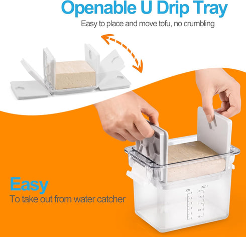 Valleyhike Tofu Press - Tofu Press Dishwasher Safe, Vegan Gifts Tofu Presser for Removing Water from Tofu Extra Firm