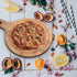 Bamboo Cutting Board, Meat Chopping Boards, Pizza Peel Paddle with Handle for Homemade Baking, Round Board for Pizza,