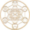 Fourth Level MFG 12" Platonic Solids Wood Wall Art, Sacred Geometry Zen Home Decoration for Yoga & Meditation