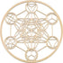 Fourth Level MFG 12" Platonic Solids Wood Wall Art, Sacred Geometry Zen Home Decoration for Yoga & Meditation