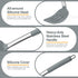 P&P CHEF Kitchen Utensils Set, 4Pcs Silicone Cooking Spatulas, Heat-proof Turner Spoon, Dishwasher Safe, Grey