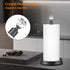 Black Steel Paper Towel Holder with Crystal Head for Kitchen Countertops, Bars & Dining Tables, Fits Standard & Jumbo